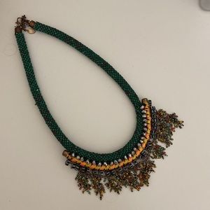 Zara Green Beaded Necklace